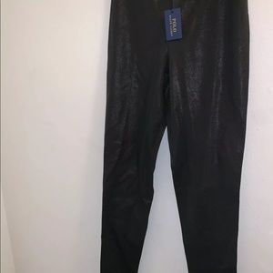 Polo Ralph Lauren shiny black leggings S